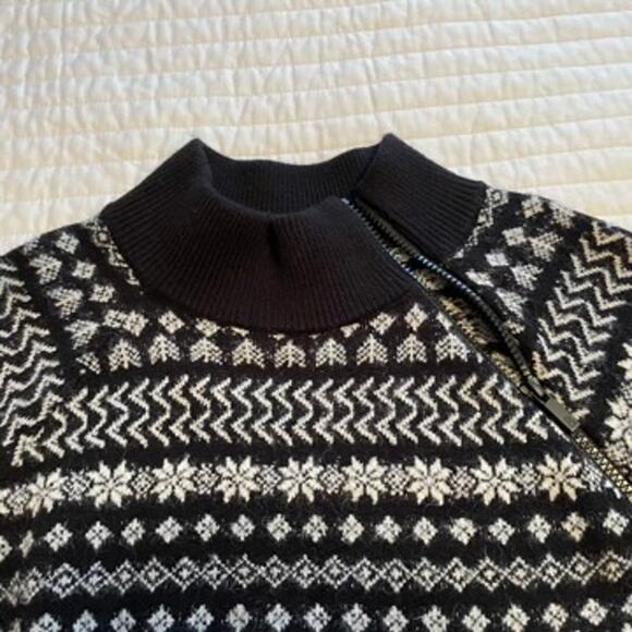 Lou & Grey NWT Women's Fair Isle  Zip Turtleneck Sweater, size Medium - Picture 4 of 7